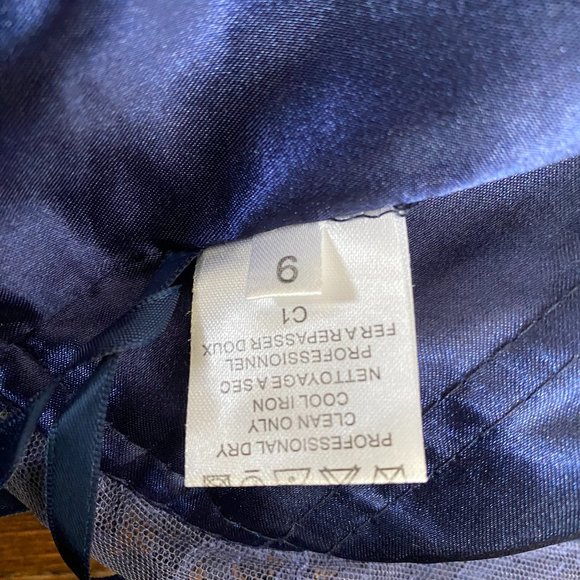 Adas Bridal - Periwinkle Mid-length Lace and Chiffon Dress - Picture 4 of 4